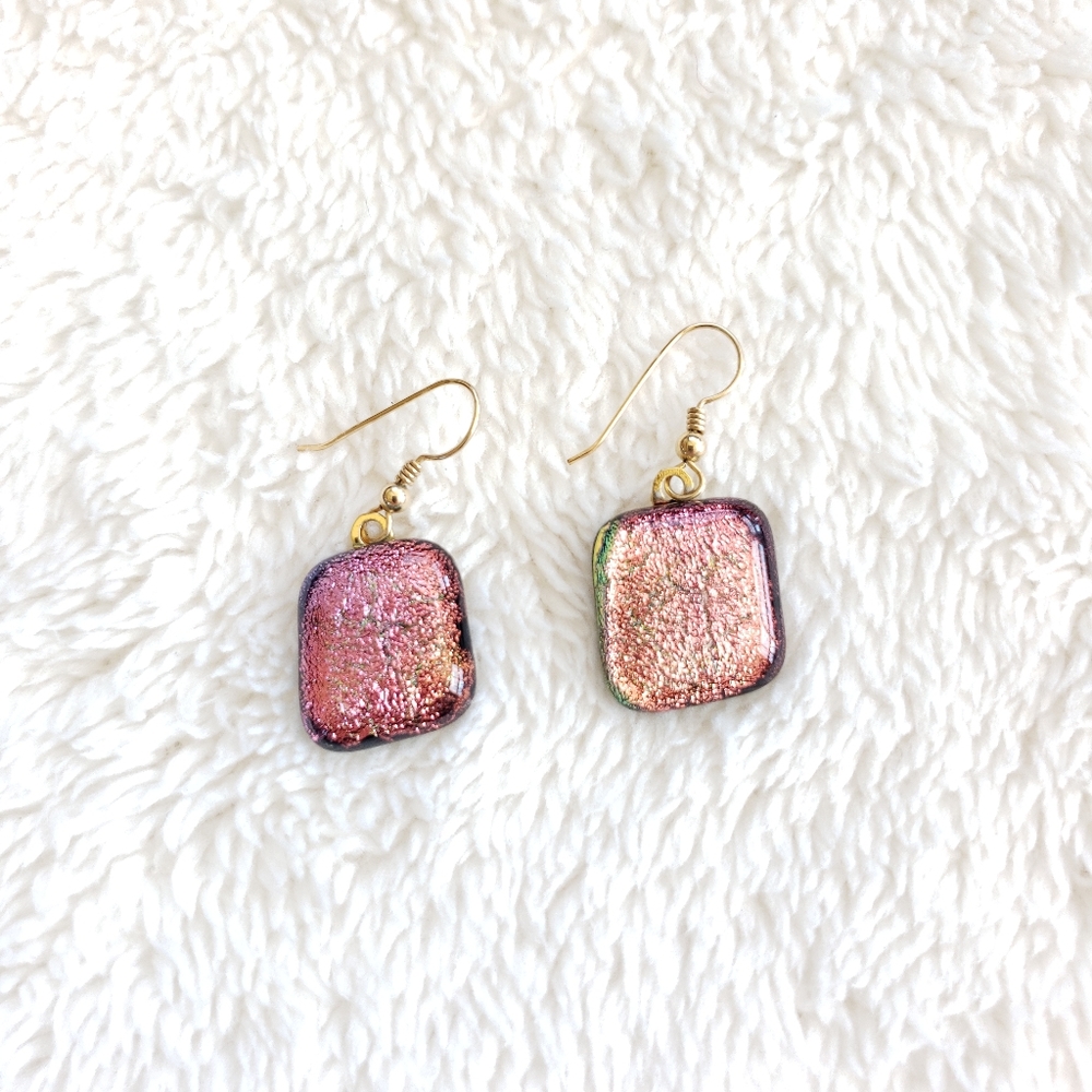 Iridescent Seaglass Earrings